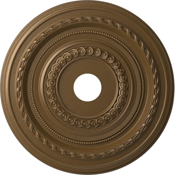 Ekena Millwork Cole PVC Ceiling Medallion (Canopies up to 6"), 22"OD x 3 1/2"ID x 1"P, Metallic Champagne Bronze CMP22COCCB - main